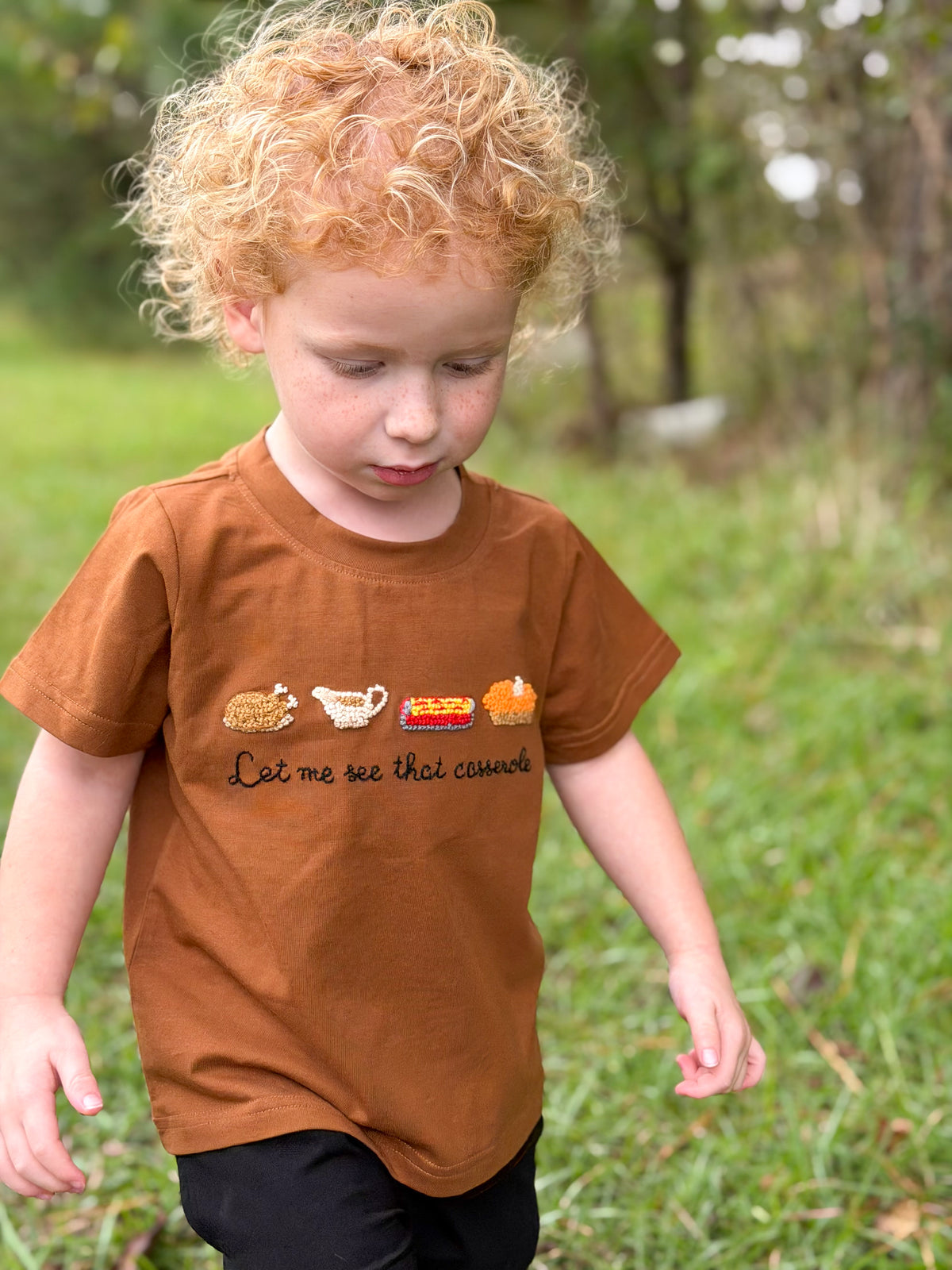 RTS - HALLOWEEN & TURKEYS - SHIRT ONLY - Pass the Sides Boy Shirt