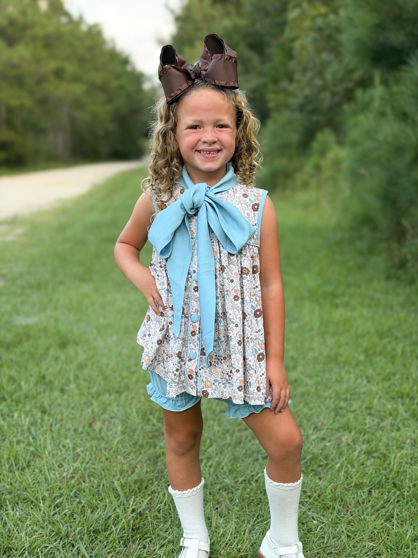 RTS - AUTUMN BASICS - Timeless Teal Girl Diaper Set