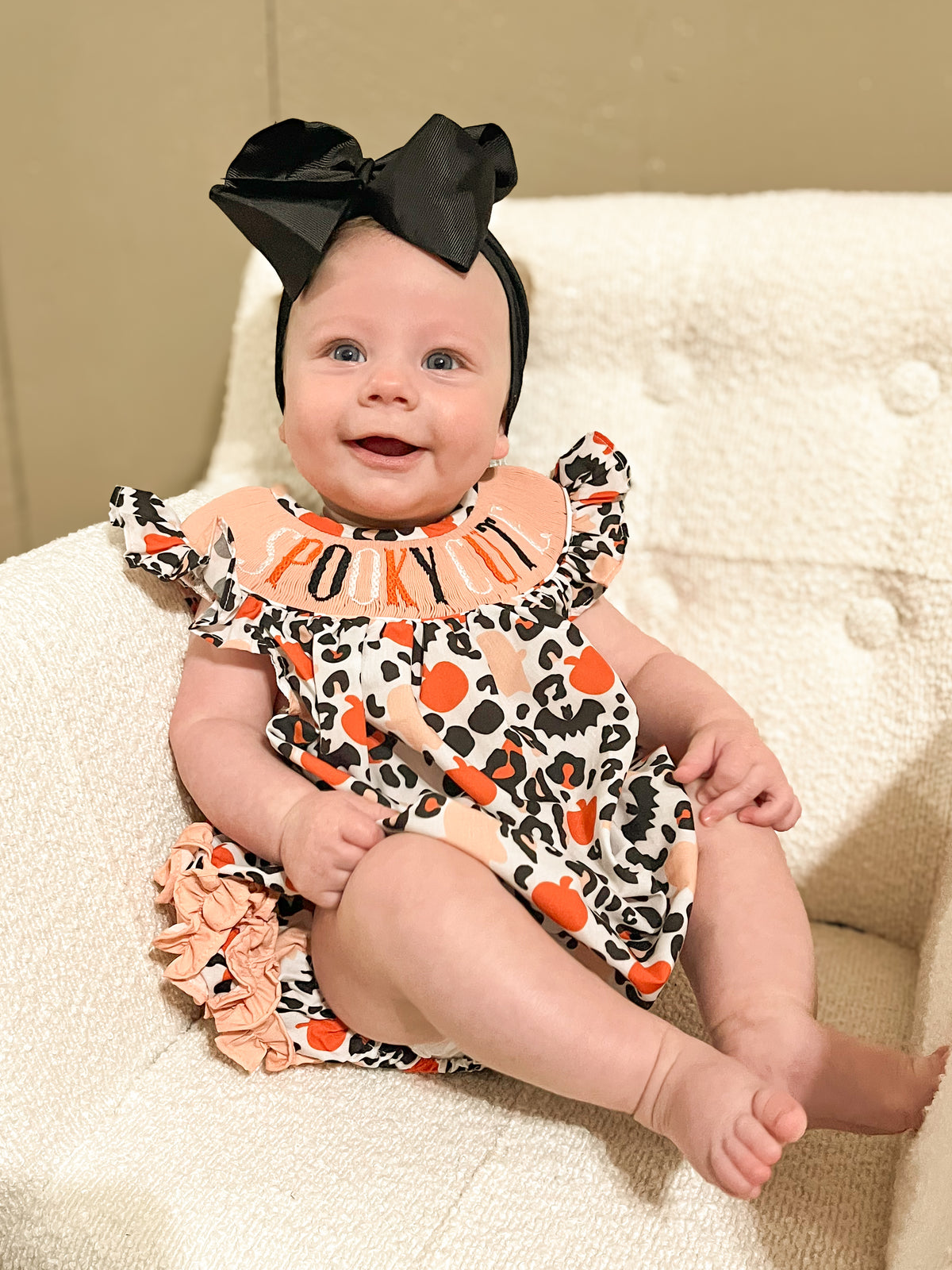 RTS - HALLOWEEN & TURKEYS - Spooky Cheetah Girl Bubble - “SPOOKY GIRL”