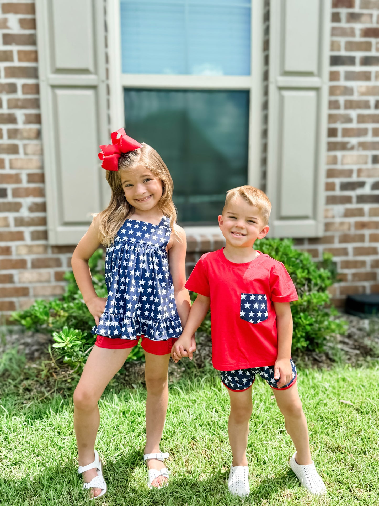 RTS - ‘Merica Knits Boy Shortie Set