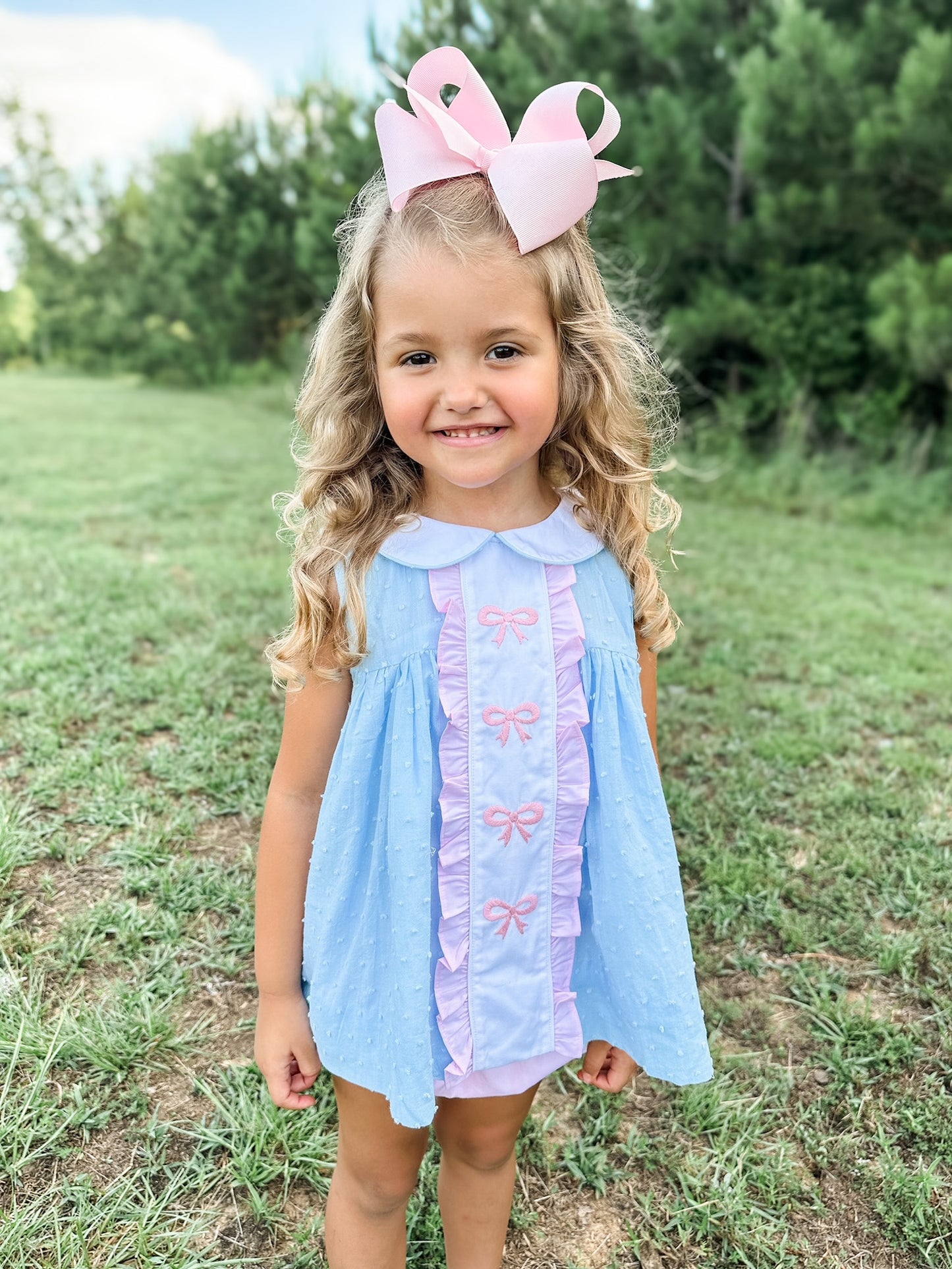 RTS - Summer 2 Girls Only - Baylor’s Bows Girl Diaper Set
