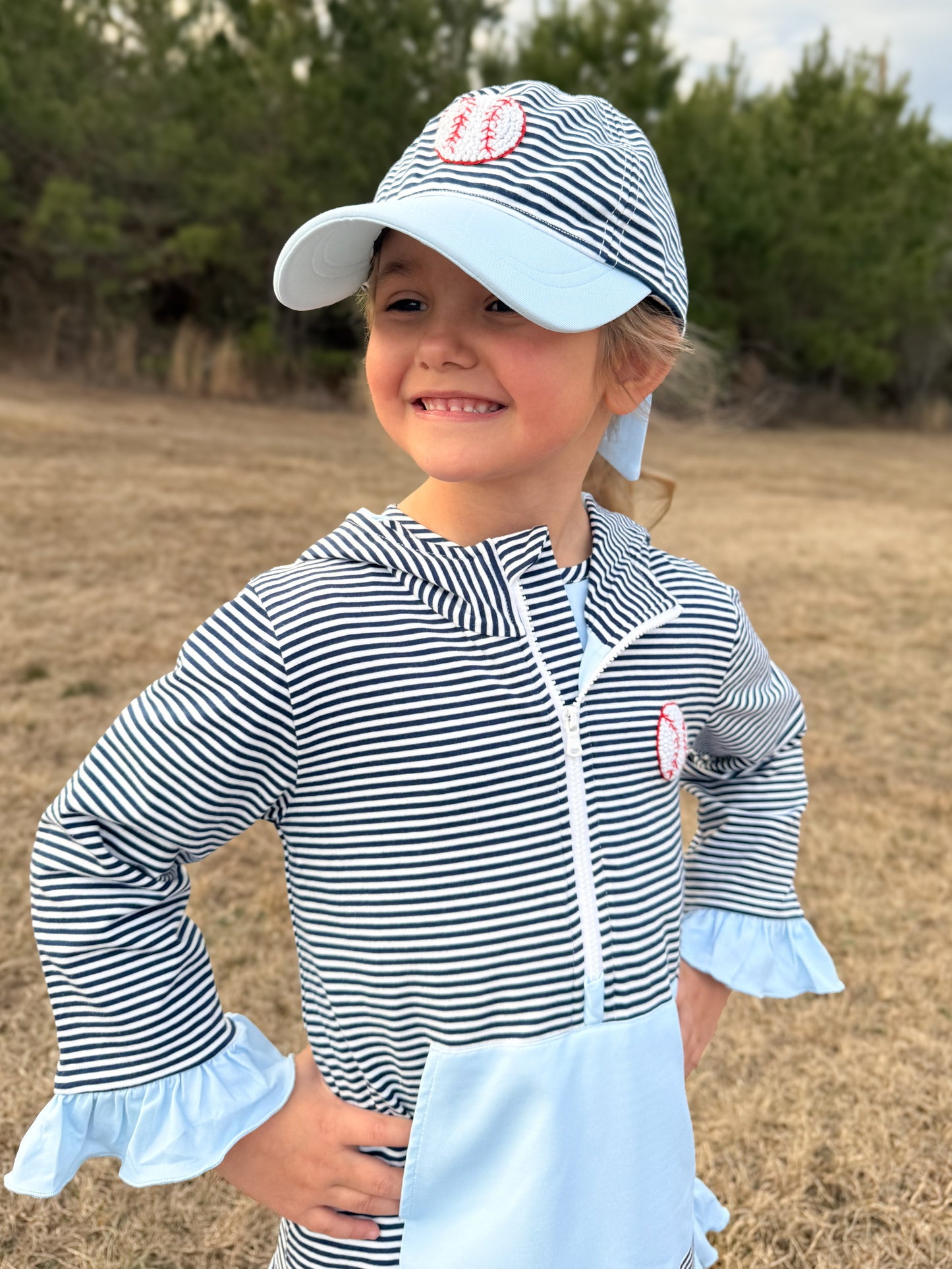 RTS - French Knot Baseballs Girl Hat