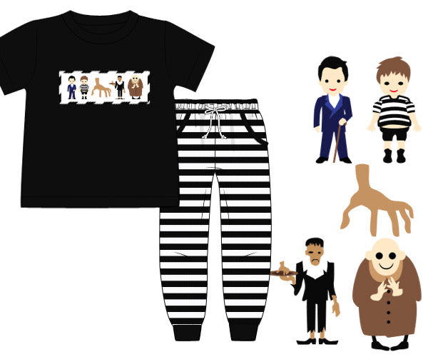 RTS - HALLOWEEN & TURKEYS - Creepy Family Boy Jogger Set