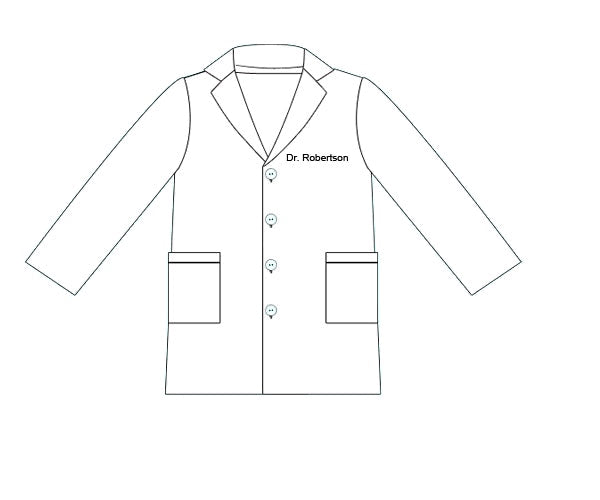 RTS - HALLOWEEN & TURKEYS - HALLOWEEN COSTUMES - Unisex White Coat - NO MONOGRAM