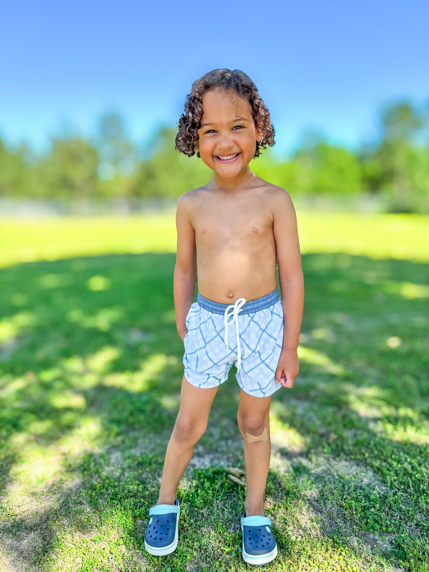 RTS - Ditzy Coral Family Swim Boy Shortie Trunks