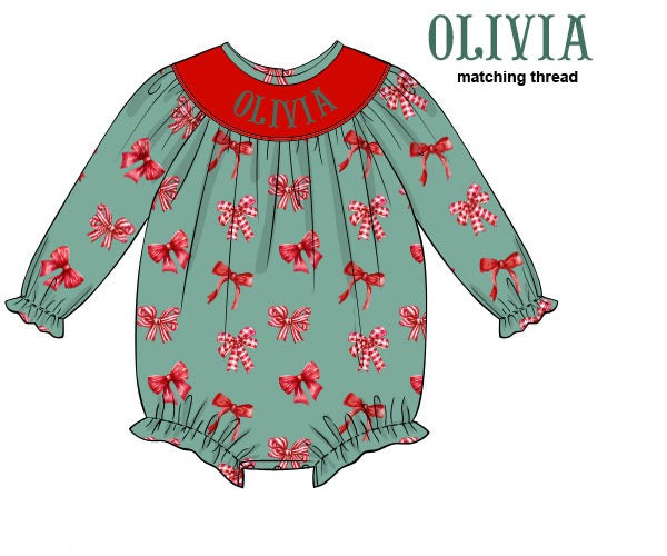 PREORDER 56: CHRISTMAS 2 - Christmas 2 Girls Only - Christmas Bows Girl Bubble