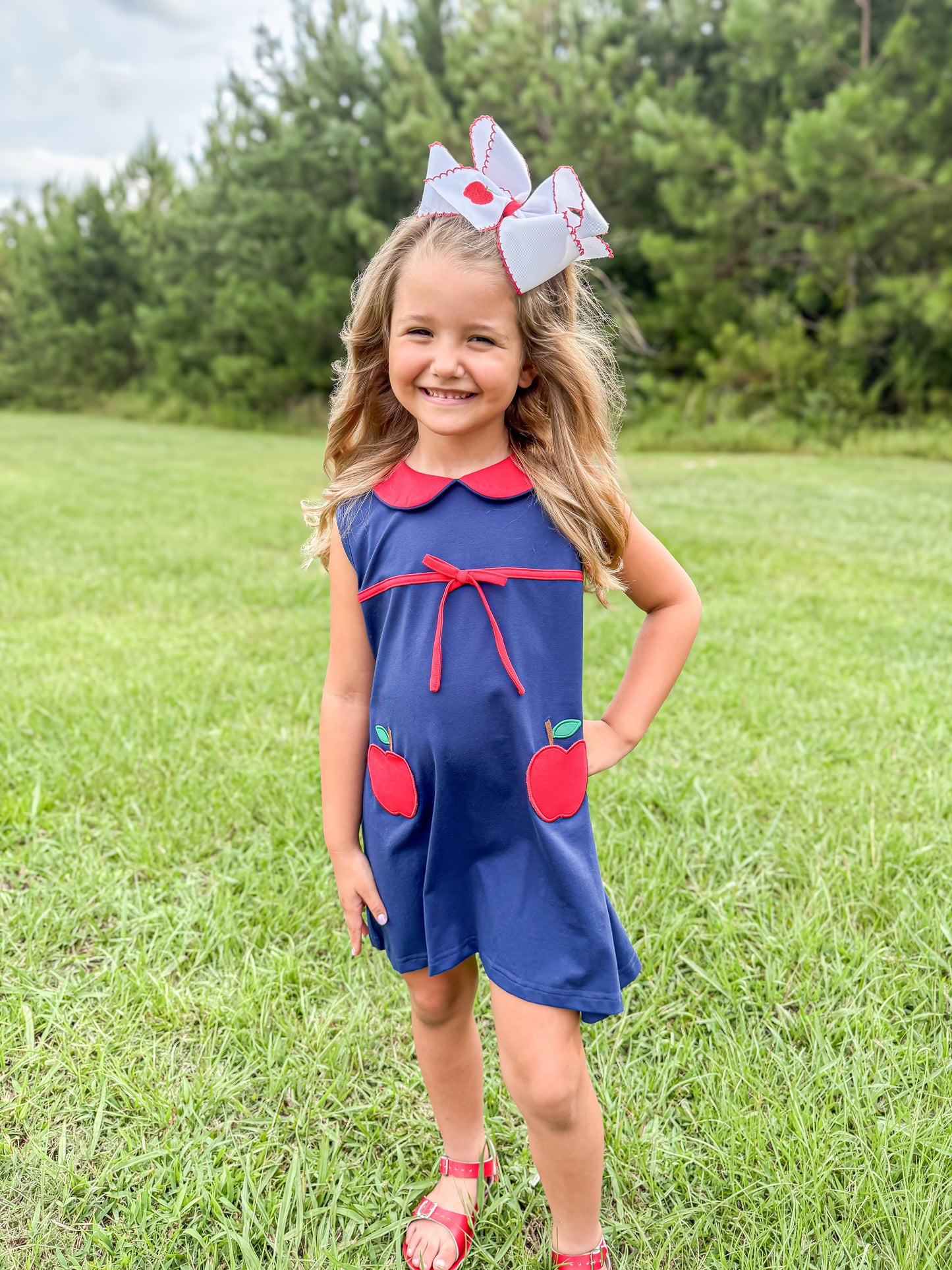 RTS - Apple Pockets Girl Dress