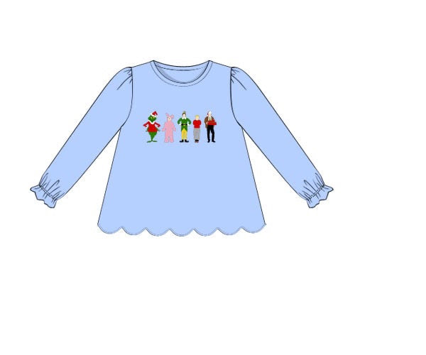 PREORDER 56: CHRISTMAS PT 2 - Christmas 2 Shirt Only - Christmas Character Favorites Girl Shirt