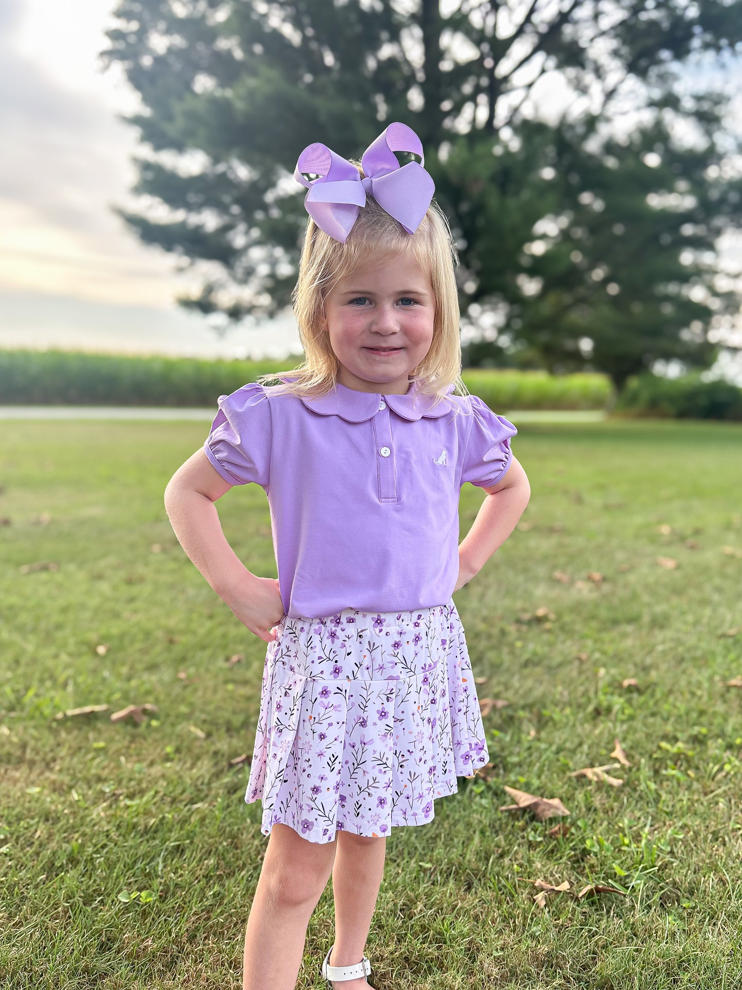 RTS - Mix/Match Basics - Purple Floral Skort