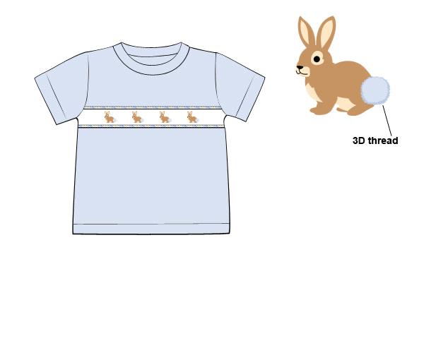 RTS - Allora Floral Bunnies Boy Shirt