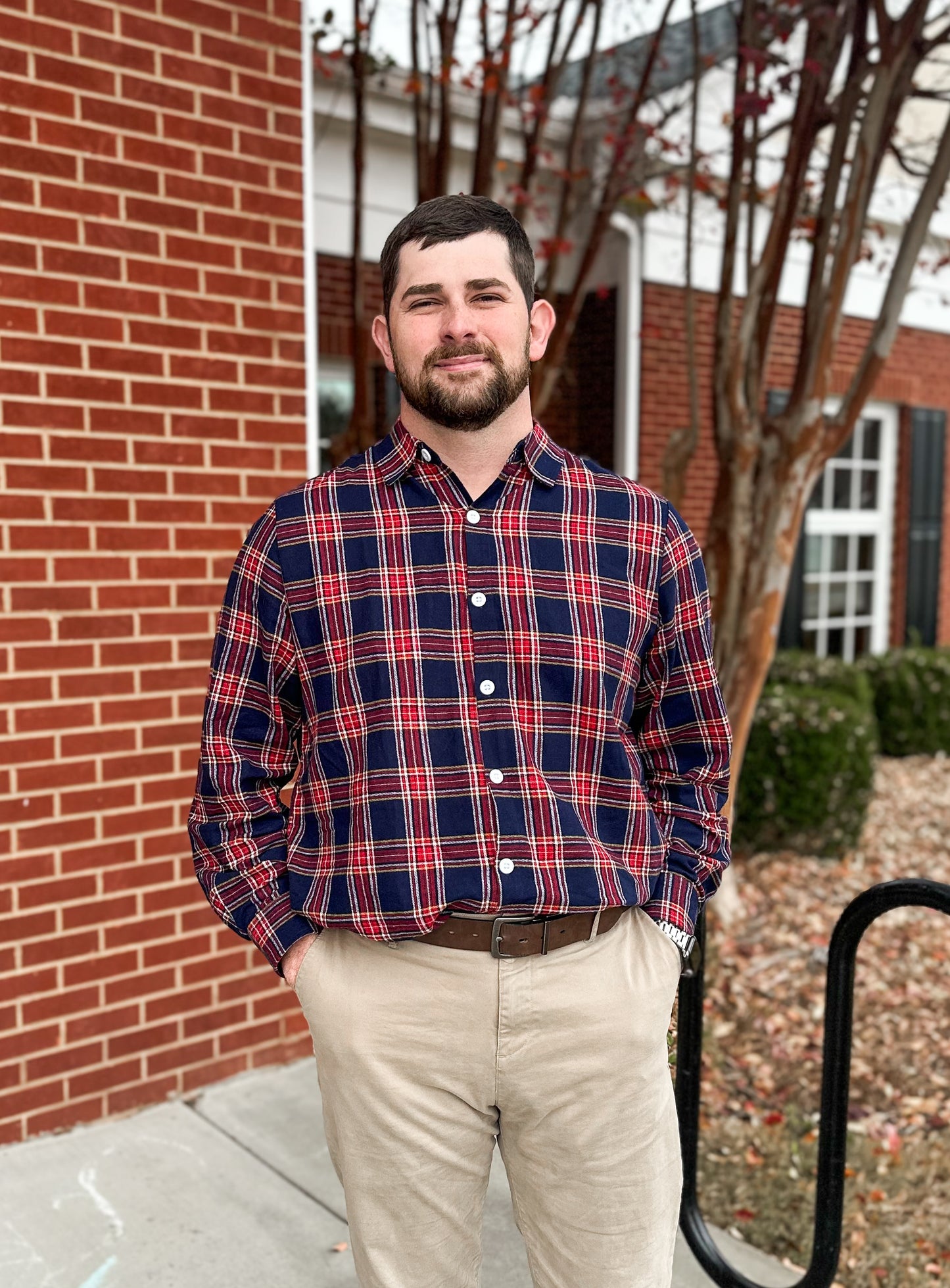 RTS - Family Christmas Plaid Dad Button Up