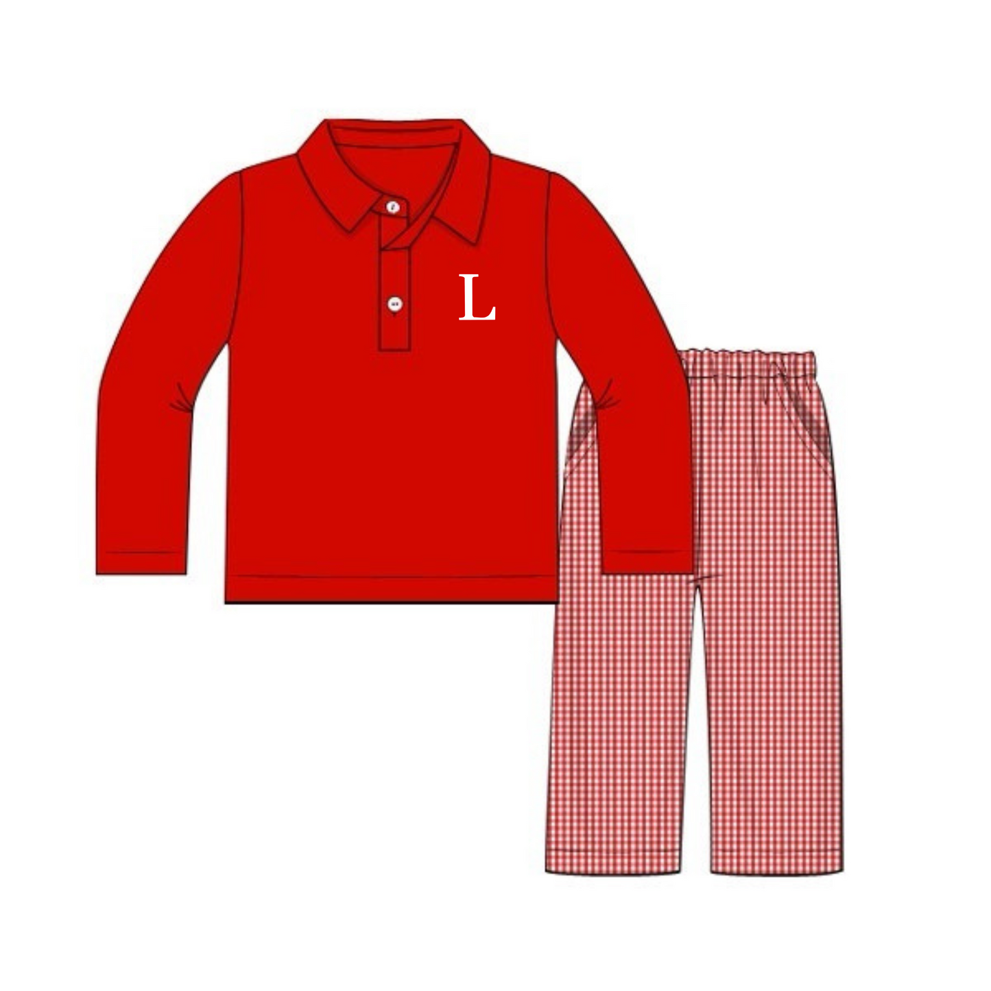 RTS - Valentine Cheetah Boy Pant Set - NO MONOGRAM