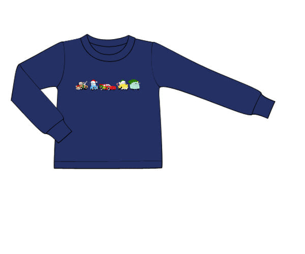 RTS - Christmas Shirt Only - Christmas Cars Boy Shirt