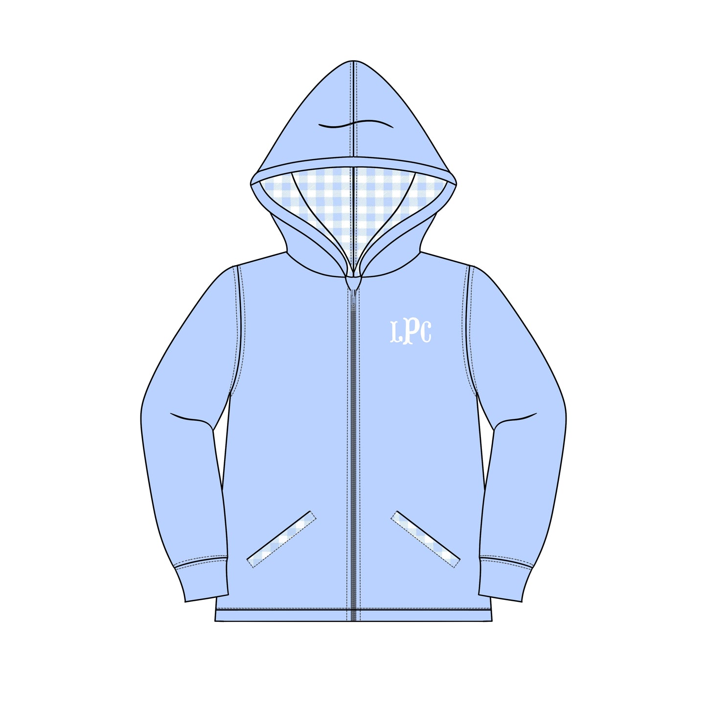 RTS - Winter Zip Up Jackets - Boy Blue Jacket - NO MONOGRAM