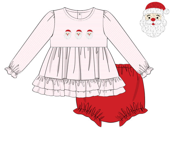 PREORDER 56: CHRISTMAS 2 - Ho Ho Trio Girl Diaper Set