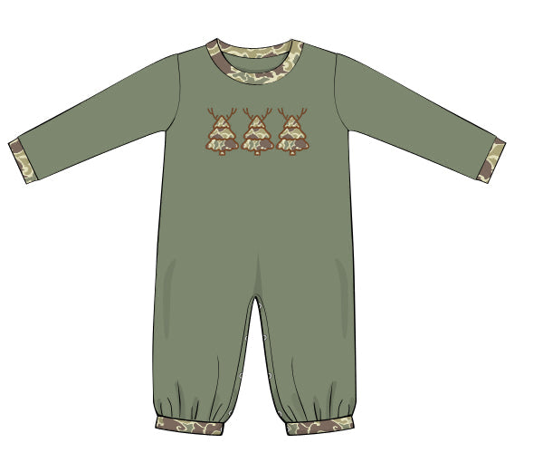 PREORDER 56: CHRISTMAS 2 - Christmas 2 Boys Only - Reindeer Camo Trees Boy Longall