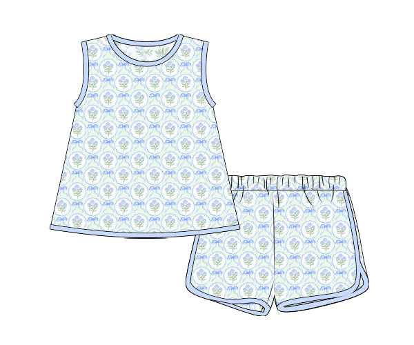 PREORDER 46: SPRING 1 - Mom & Me Hydrangeas Mom Loungewear Set