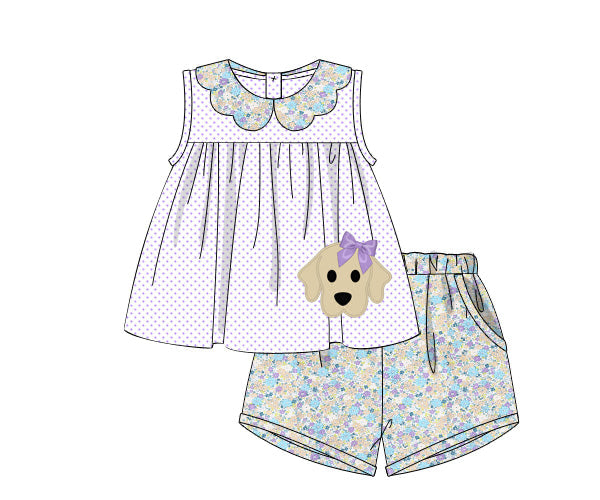PREORDER 46: SPRING 1 - Springtime Pup Girl Shortie Set