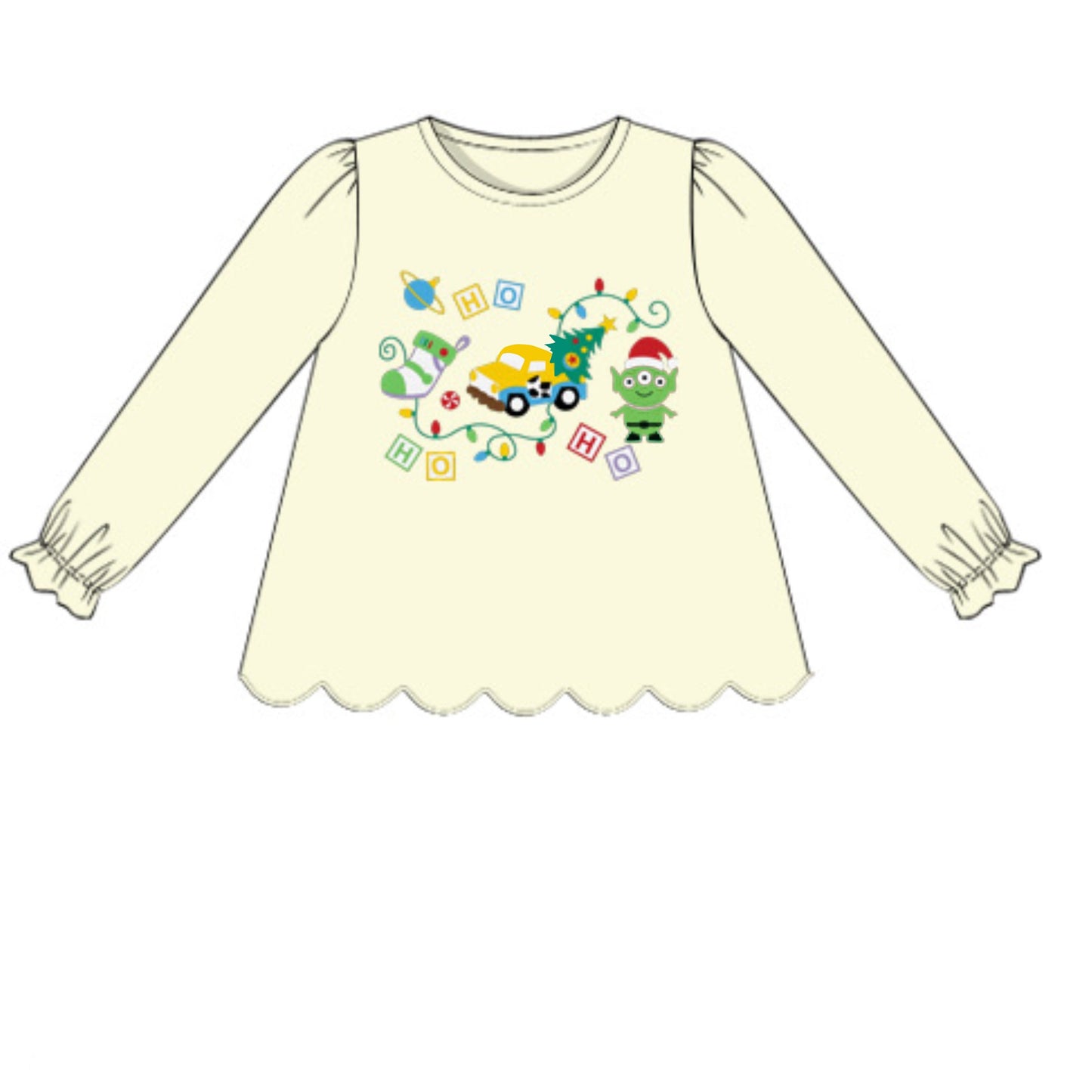 PREORDER 56: CHRISTMAS PT 2 - Christmas 2 Shirt Only - Toy Box Christmas Girl Shirt