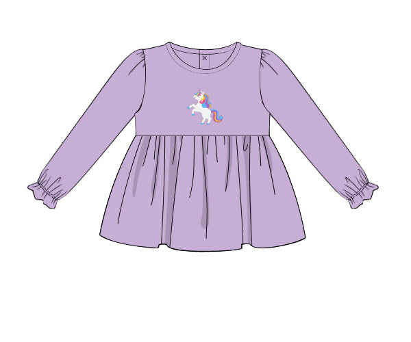 RTS - Winter Mix/Match - Embroidered Unicorn Girl Shirt