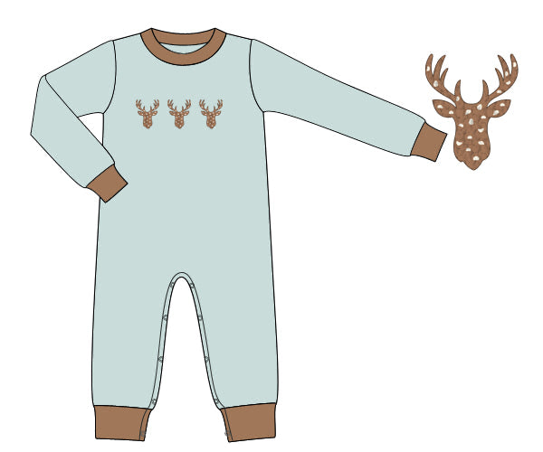 PREORDER 57: WINTER - Spotted Bucks & Bows Boy Longall