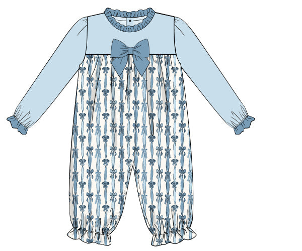 PREORDER 57: WINTER - Blue Bows & Gingham Girl Longall