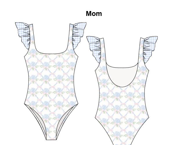 RTS - Grand Millennial Swim Mom 1 Pc
