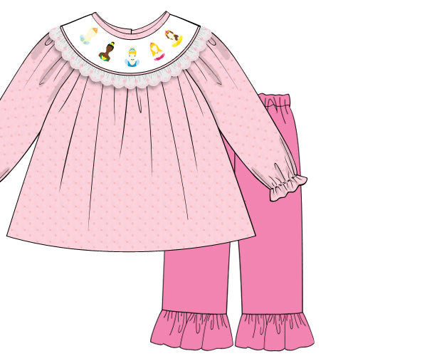 PREORDER 57: WINTER - Winter Girls Only - Beaded Princesses Girl Pant Set