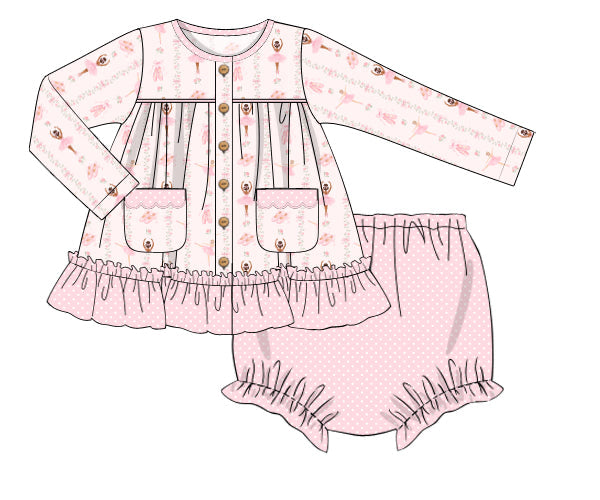 PREORDER 57: WINTER - Winter Girls Only - Ballet Bliss Girl Diaper Set