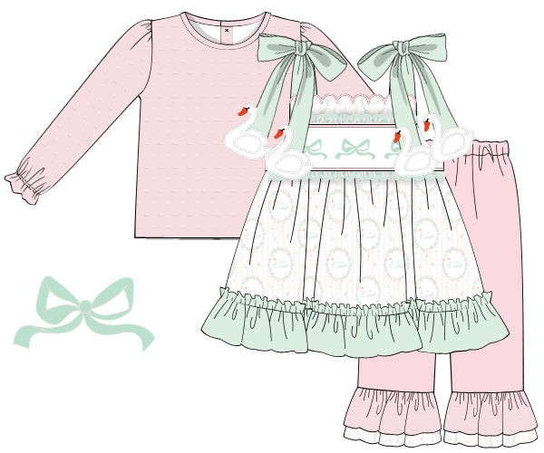 PREORDER 57: WINTER - Winter Girls Only - Winter Swans Girl Pant Set