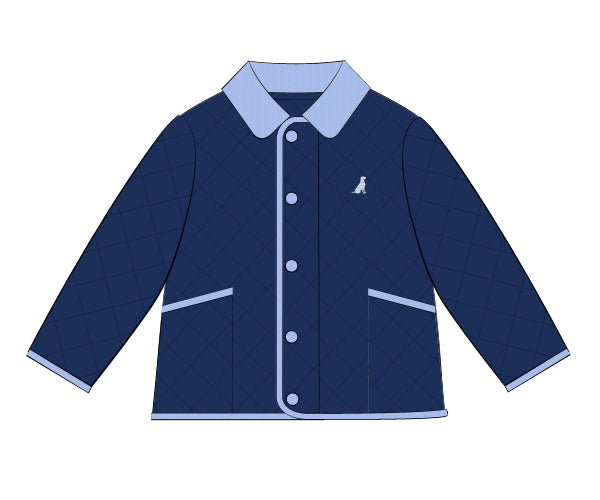 PREORDER 57: WINTER - Winter Shirt Only - Preppy Quilted Coat - Blue