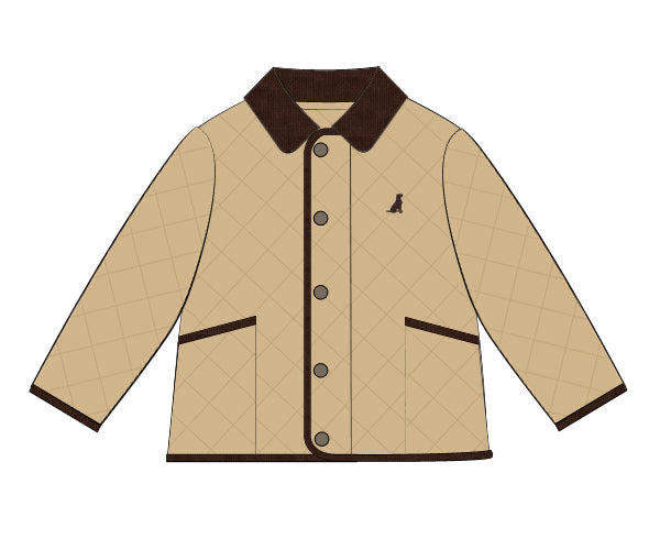 PREORDER 57: WINTER - Winter Shirt Only - Preppy Quilted Coat - Tan (Boy)