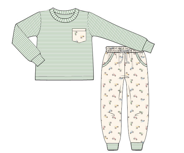 RTS - Sage Tractors Boy Jogger Set