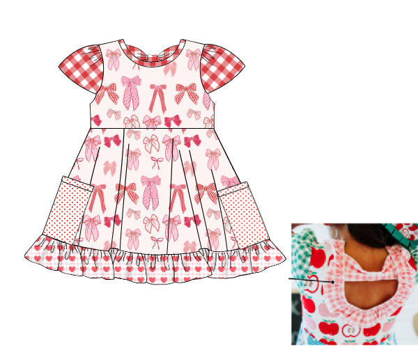 PREORDER 59: TTS - TTS Girls Only - Tied With Love Girl Dress