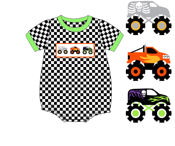 PREORDER 48: SUMMER 1 - Summer 1 Boys Only - Smocked Monster Jam Boy Bubble