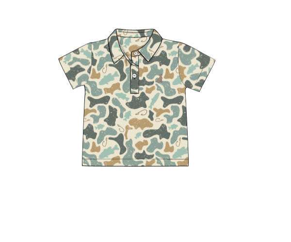 PREORDER 59: TTS - TTS Boys Only - Hooked On Camo Boy Polo
