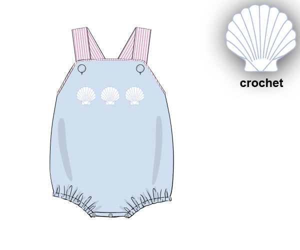 PREORDER 60: SPRING PT 1 - Seaside Shell Patchwork Boy Bubble