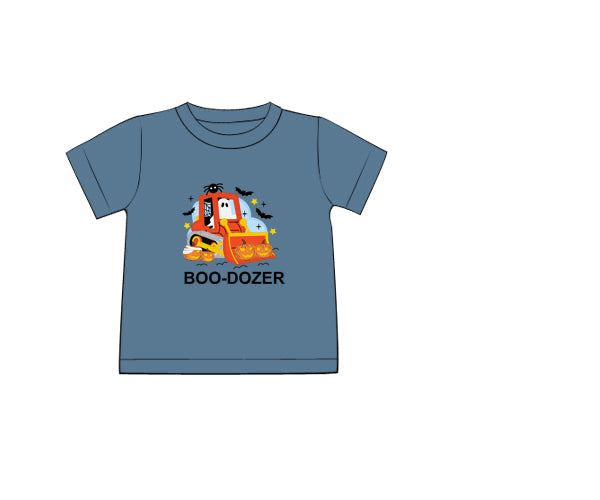 RTS - HALLOWEEN & TURKEYS - SHIRT ONLY - Boo-Dozer Boy Shirt
