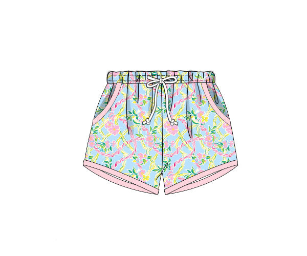 PREORDER 46: SPRING 1 - Tropical Trellis Boy Shortie Trunks