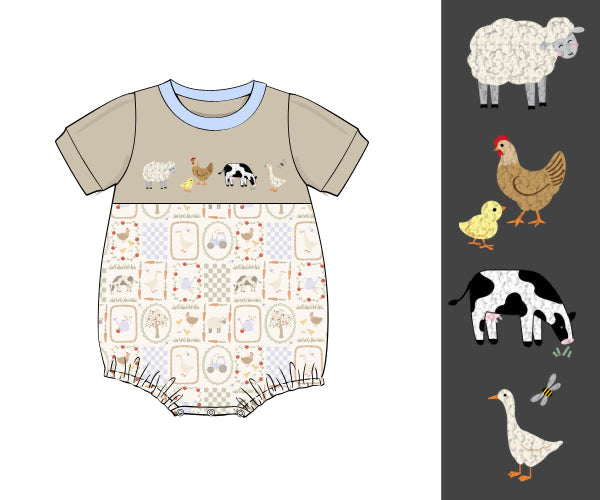 PREORDER 61: SPRING 2 - French Knot Farm Animals Boy Bubble