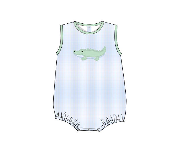PREORDER 61: SPRING 2 - Spring 2 Boys Only - Applique Gator Boy Bubble