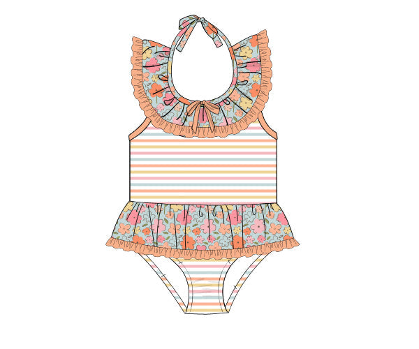PREORDER 61: SPRING 2 - Orange Blossoms Girl 1pc Swim