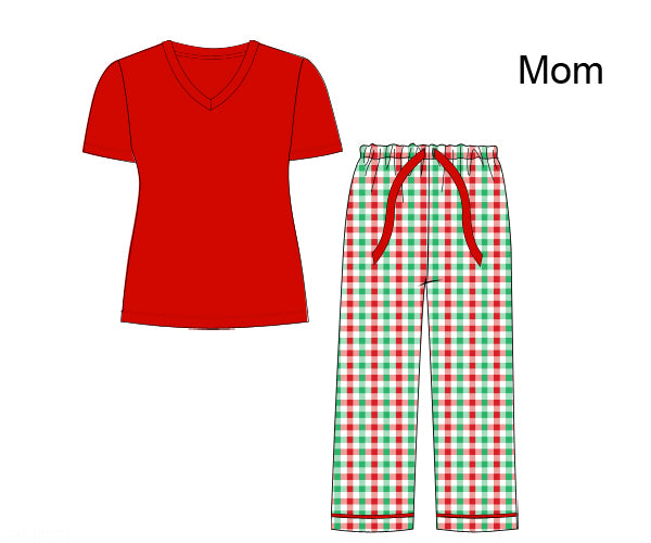 RTS - Merry & Bright Mom 2pc PJ Set