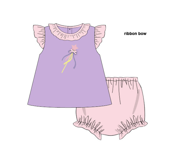 PREORDER 61: SPRING 2 - Spring 2 Girls Only - Magic Wand Girl Diaper Set
