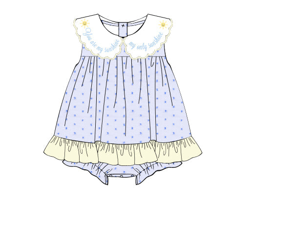 PREORDER 61: SPRING 2 - You Are My Sunshine Girl Skirted Bubble