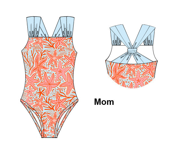 PREORDER 61: SPRING 2 - Coral Starfish Mom Swim