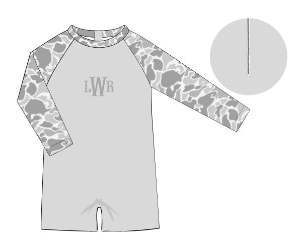 RTS - SUMMER 1 - Summer Camo Boy 1pc Rashguard - NO MONOGRAM