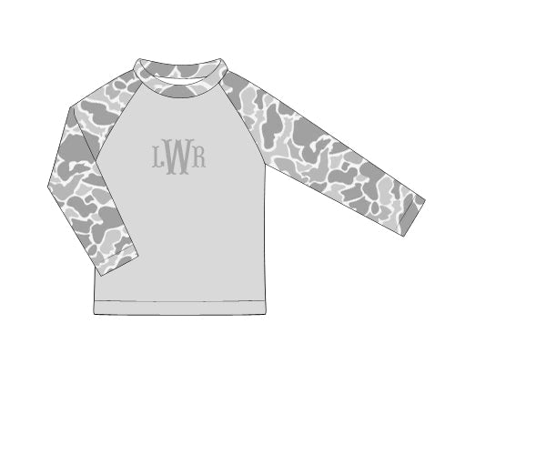 RTS - Summer Camo Boy Rashguard Top - NO MONOGRAM