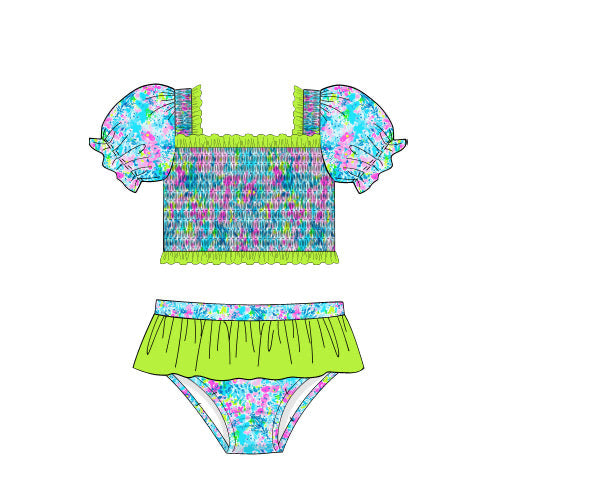 PREORDER 62: SUMMER PT 1 - Neon Lily Girl 2 PC Swim