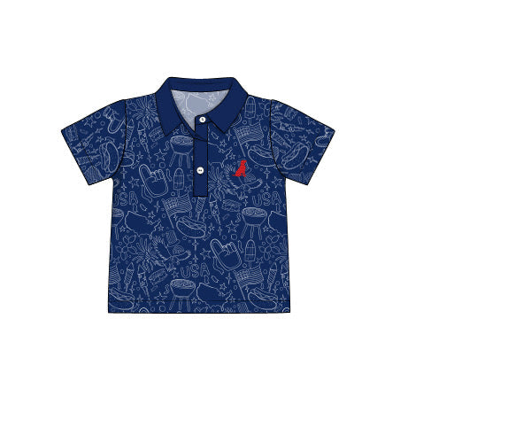 PREORDER 62: SUMMER PT 1 - Boys Only - Summer Grilling Boys Polo Shirt